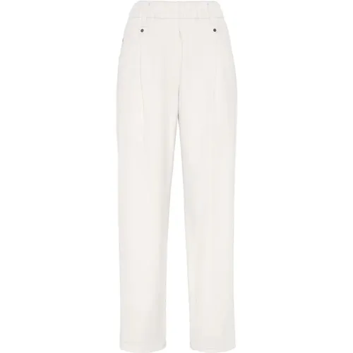 Trousers > Straight Trousers - - BRUNELLO CUCINELLI - Modalova