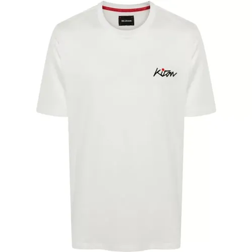 Kiton - Tops > T-Shirts - White - Kiton - Modalova