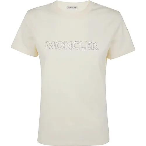 Moncler - Tops > T-Shirts - White - Moncler - Modalova