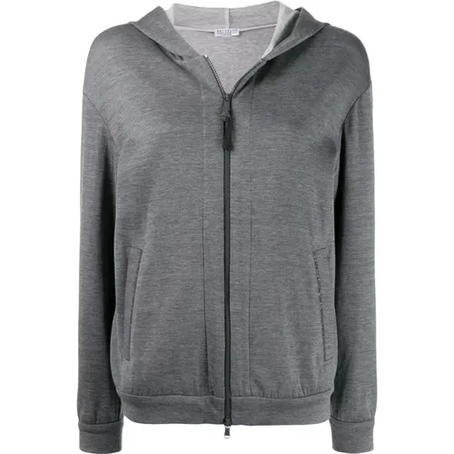 Sweatshirts & Hoodies > Zip-throughs - - BRUNELLO CUCINELLI - Modalova