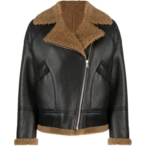 Jackets > Leather Jackets - - Yves Salomon - Modalova