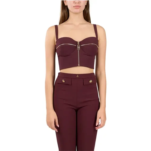 Tops > Sleeveless Tops - - Elisabetta Franchi - Modalova