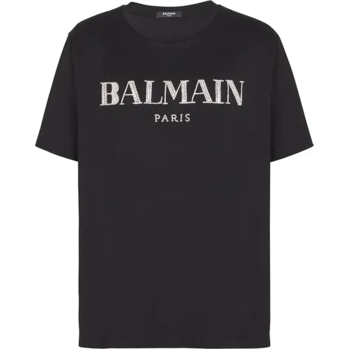 Balmain - Tops > T-Shirts - Black - Balmain - Modalova