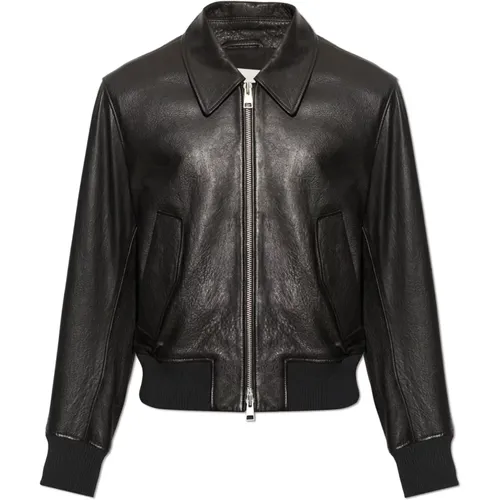 Jackets > Leather Jackets - - Ami Paris - Modalova