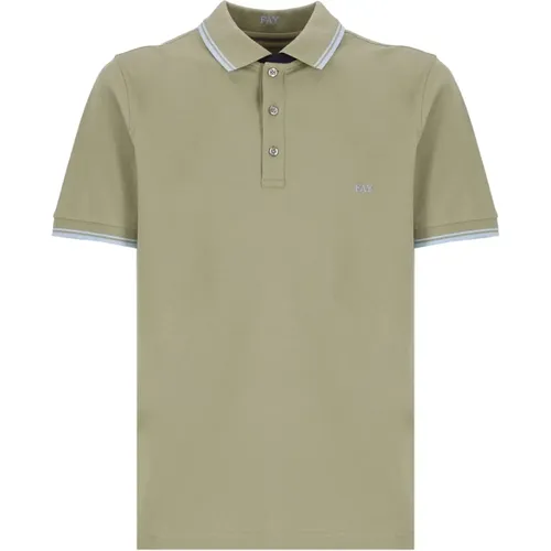 Fay - Tops > Polo Shirts - Green - Fay - Modalova