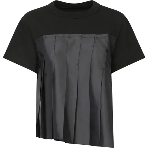 Sacai - Tops > T-Shirts - Black - Sacai - Modalova