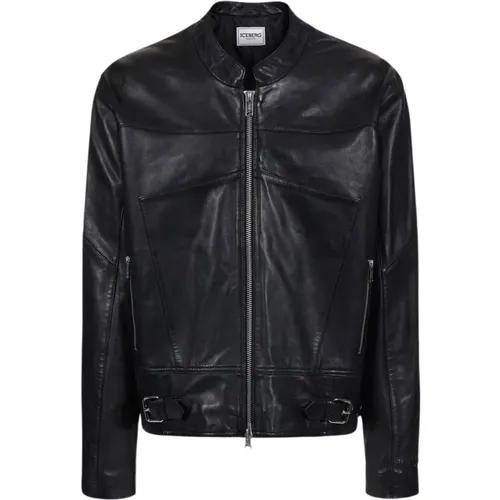 Jackets > Leather Jackets - - Iceberg - Modalova