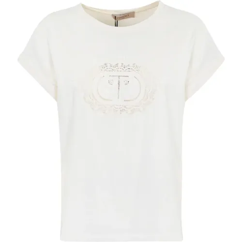 Twinset - Tops > T-Shirts - White - Twinset - Modalova