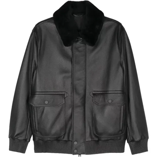 Jackets > Leather Jackets - - Brioni - Modalova