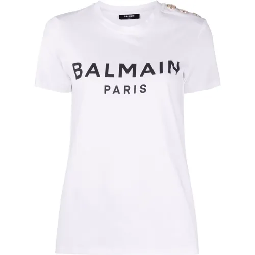 Balmain - Tops > T-Shirts - White - Balmain - Modalova