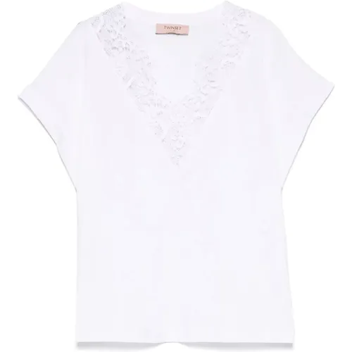 Twinset - Tops > T-Shirts - White - Twinset - Modalova