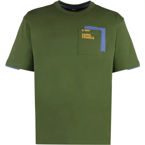 K-Way - Tops > T-Shirts - Green - K-way - Modalova