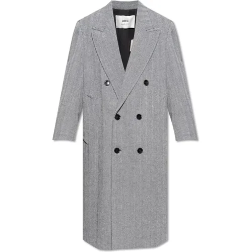 Coats > Double-Breasted Coats - - Ami Paris - Modalova