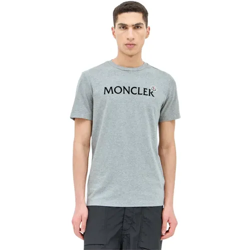 Moncler - Tops > T-Shirts - Gray - Moncler - Modalova