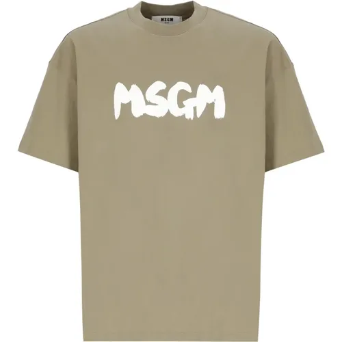 Msgm - Tops > T-Shirts - Green - Msgm - Modalova