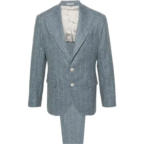 Suits > Suit Sets > Single Breasted Suits - - BRUNELLO CUCINELLI - Modalova