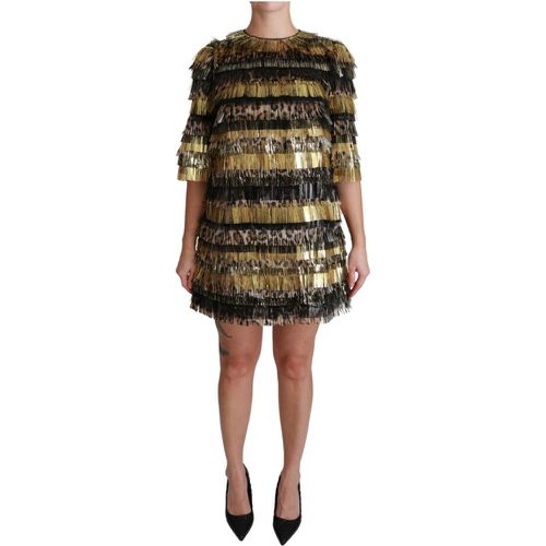Mini-robe droite léopard - Dolce & Gabbana - Modalova