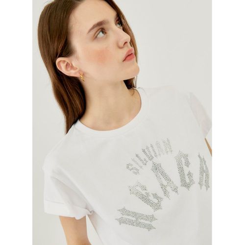 T-shirt con logo glitter - Silvian Heach - Modalova
