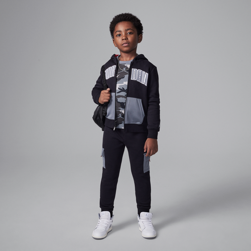 Ensemble deux pièces en Fleece avec sweat à capuche, zip et poche cousue pour enfant - Jordan - Modalova