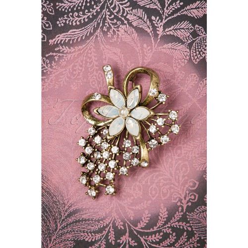 Miriam Haskell Pearl Brooch Années 30 en - lovely - Modalova