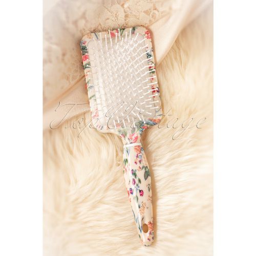 Rectangular Paddle Hair Brush à Motif Floral - The Vintage Cosmetic Company - Modalova