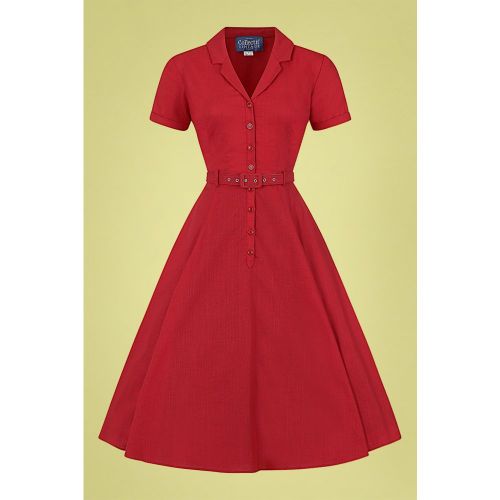 Caterina Swing Dress Années 50 en Fraise - collectif clothing - Modalova