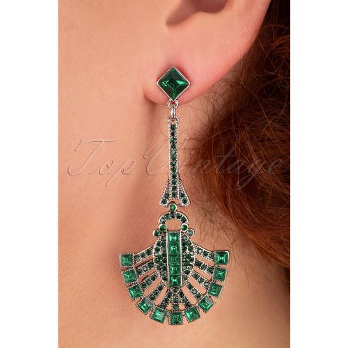 Art Deco Drop Earrings Années 20 en Émeraude et - lovely - Modalova