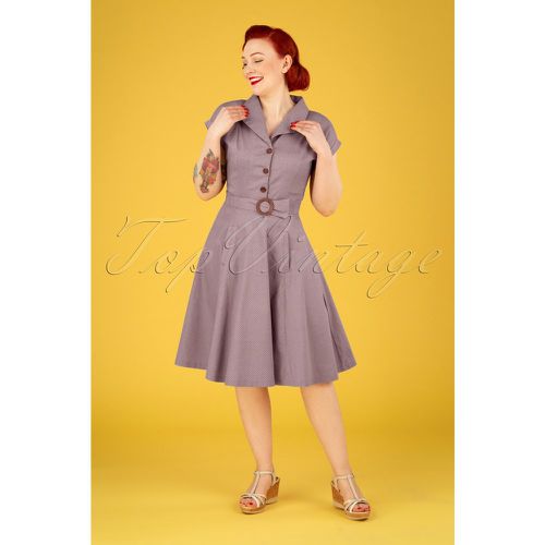 Spot Perfection Fit and Flare Swing Dress Années 40 en Lilas - Banned Retro - Modalova