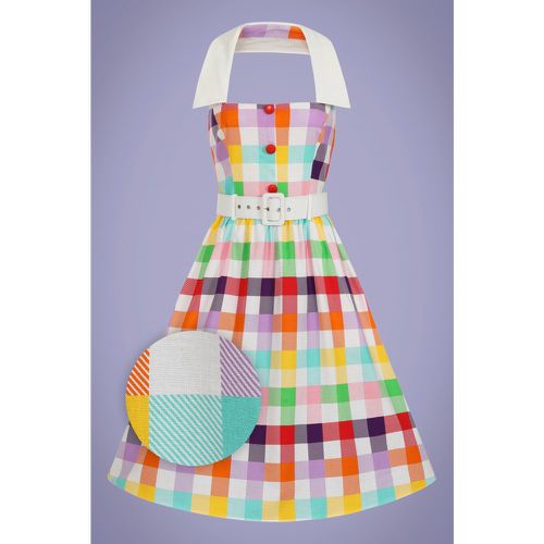 Waverly Rainbow Gingham Swing Dress Années 50 en Multi - collectif clothing - Modalova
