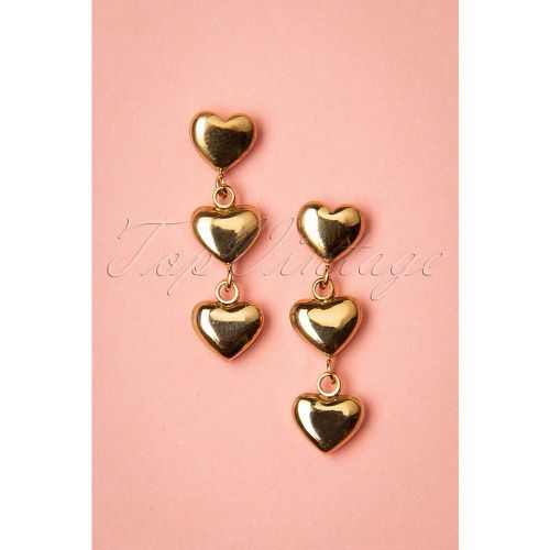 Loving Hearts Earrings Années 50 en Doré - glamfemme - Modalova