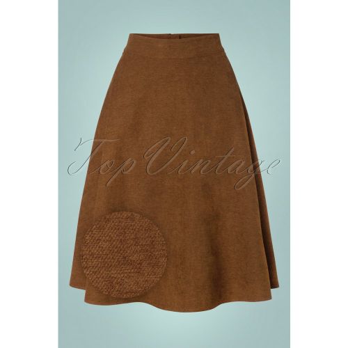 Sophisticated Lady Swing Skirt Années 40 en Marron - Banned Retro - Modalova
