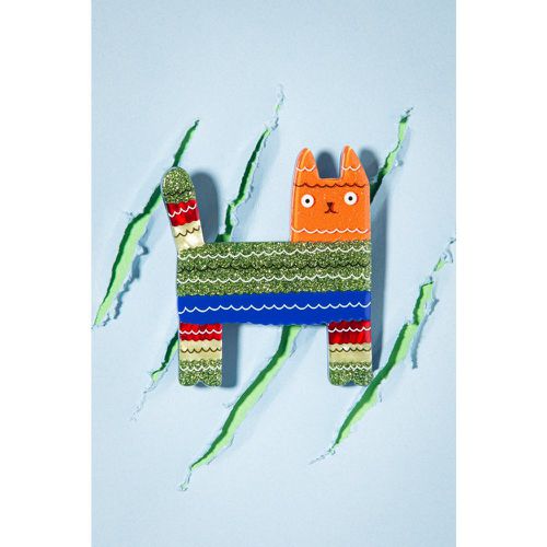 Piñata Cat Brooch - erstwilder - Modalova