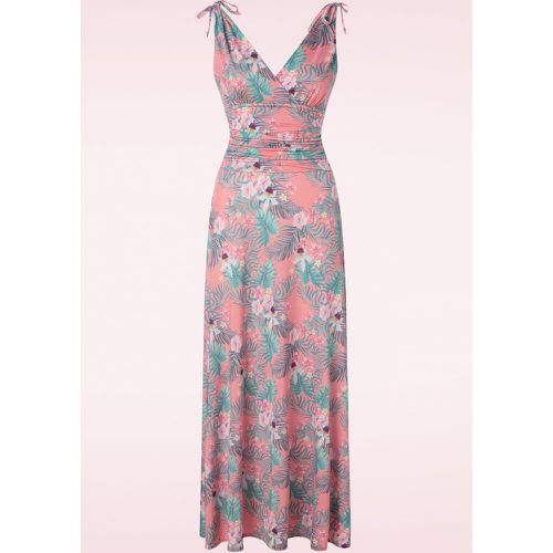 Grecian Tropical Maxi Dress en Rose - vintage chic for topvintage - Modalova