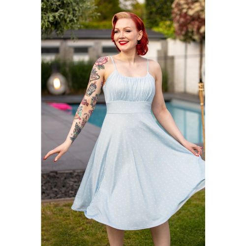 Robe Corolle Poppy Polka en Pâle - vintage chic for topvintage - Modalova