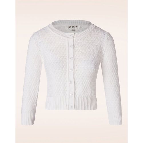 Jennie Cardigan Années 50 en Blanc - mak sweater - Modalova