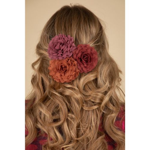 Ensemble de Fleurs pour Cheveux en Arabesque, Mauve et Rouille - Urban Hippies - Modalova