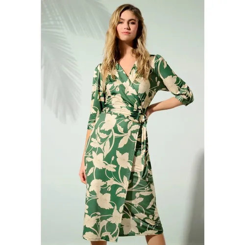 Robe fleurie Charlotte en vert - K-Design - Modalova