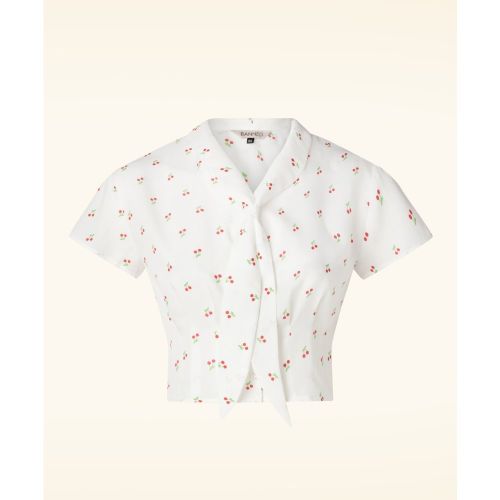 Chemisier Cherry Amour en blanc - Banned Retro - Modalova