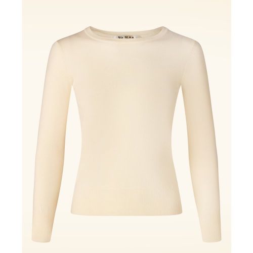Pull Kelly Années 50 en Ivoire - mak sweater - Modalova