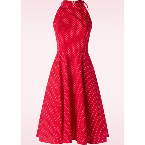 Robe corolle dos nu à pois Hattie en - Banned Retro - Modalova