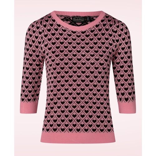 Heart Pattern Sweater Années 50 en - Vixen - Modalova