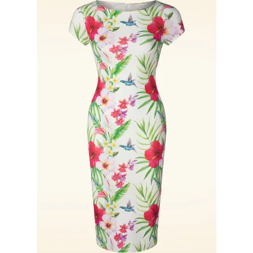 Robe crayon tropicale Tanya en - vintage chic for topvintage - Modalova