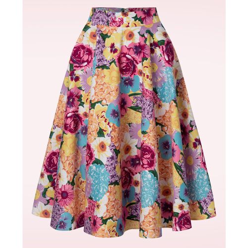 Floral Swing Skirt en Rose - Banned Retro - Modalova