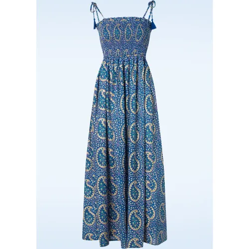 Robe longue Summer Paisley en bleu - Timeless - Modalova