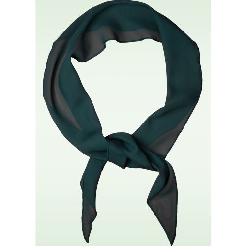 Chiffon Scarf Années 50 en Sarcelle - zazoo - Modalova