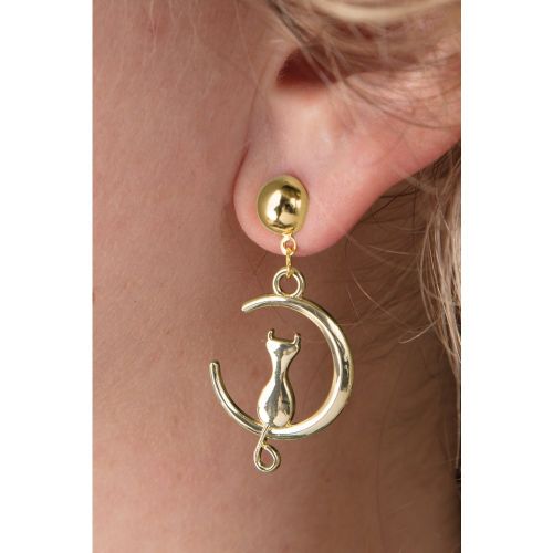 Cat On The Moon Earrings Années 50 en - Glitz-o-Matic - Modalova