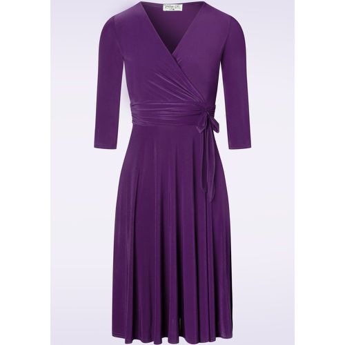 Robe corolle Aria en aubergine - vintage chic for topvintage - Modalova