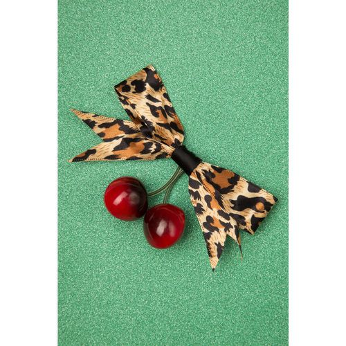 Wild Cherry Hair Clip Années 50 en Léopard - Banned Retro - Modalova