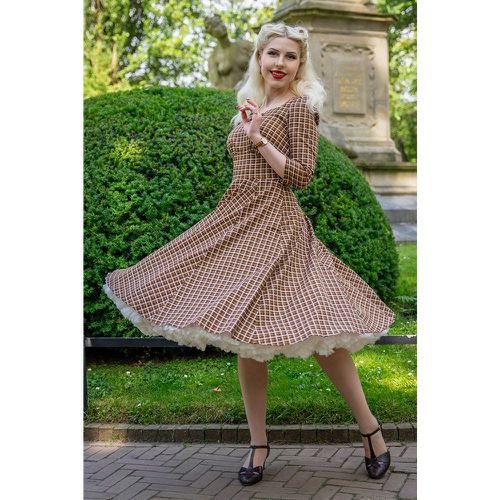 Robe corolle à carreaux Aubrey en - hearts & roses - Modalova