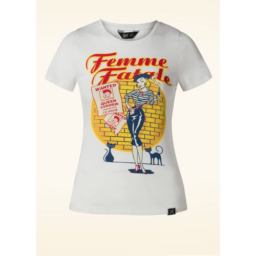 T-shirt Femme Fatale en blanc - Queen Kerosin - Modalova